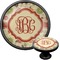 Fall Flowers Black Custom Cabinet Knob (Front and Side)