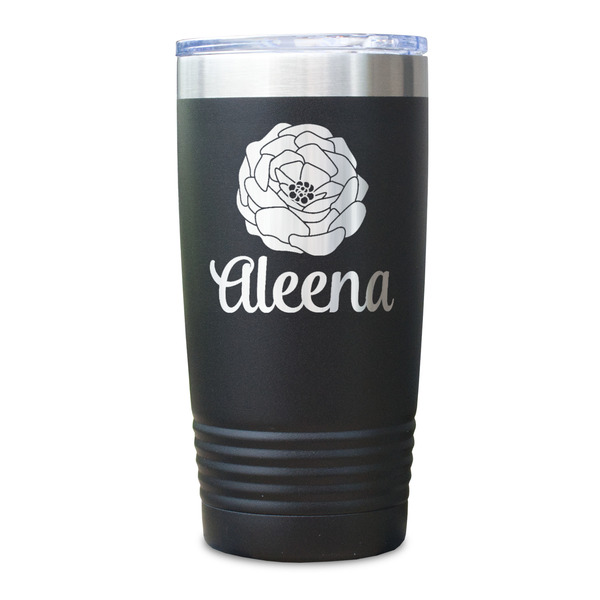 Fall Flowers Black Polar Camel Tumbler - 20oz - Single Sided - Approval