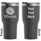 Fall Flowers Black RTIC Tumbler - Front and Back