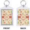 Fall Flowers Bling Keychain (Front + Back)