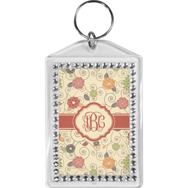 Custom Fall Flowers Bling Keychain (Personalized)