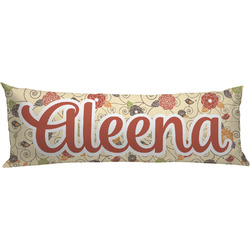 Fall Flowers Body Pillow Case (Personalized)