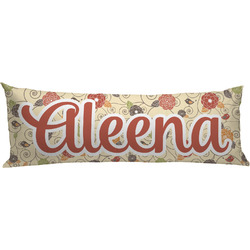 Fall Flowers Body Pillow Case (Personalized)