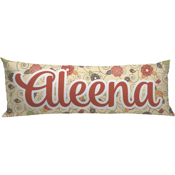 Custom Fall Flowers Body Pillow Case (Personalized)
