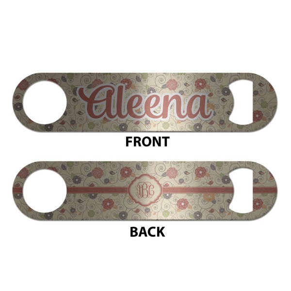 Fall Flowers Bottle Opener - Front & Back