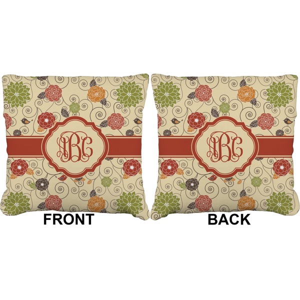 Fall Flowers Burlap Pillow Approval