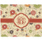 Fall Flowers Woven Fabric Placemat - Twill w/ Monogram