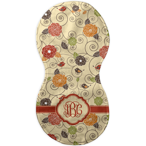 Fall Flowers Burp Peanut Shaped Flat