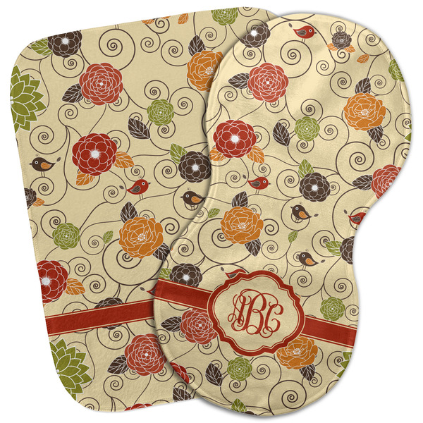 Custom Fall Flowers Burp Cloth (Personalized)