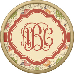 Fall Flowers Cabinet Knob - Gold (Personalized)