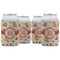 Fall Flowers Can Cooler (12 oz) - Set of 4 w/ Monogram