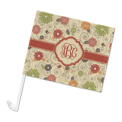 Fall Flowers Car Flag - Large (Personalized)