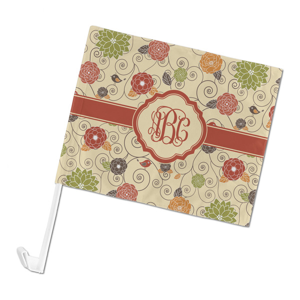 Custom Fall Flowers Car Flag - Large (Personalized)