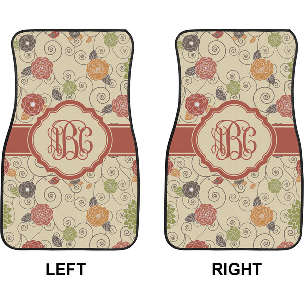 Fall Flowers Car Mat Front - Approval