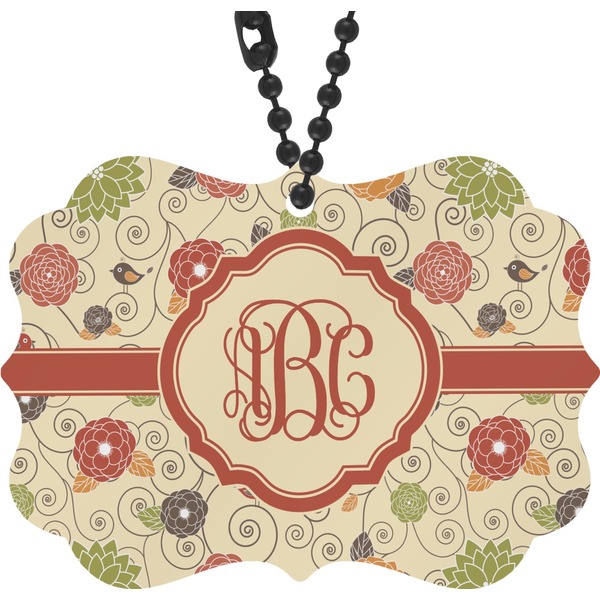 Custom Fall Flowers Rear View Mirror Decor (Personalized)