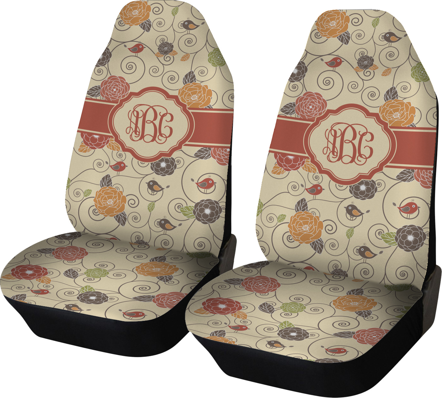 Fall Flowers Car Seat Covers (Set of Two) (Personalized) YouCustomizeIt