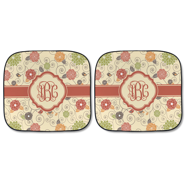 Fall Flowers Car Sun Shades - FRONT