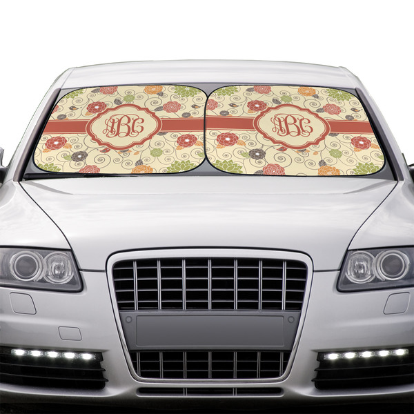 Fall Flowers Car Sun Shades - IN CONTEXT