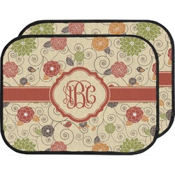 Fall Flowers Car Floor Mats (Back Seat) (Personalized)