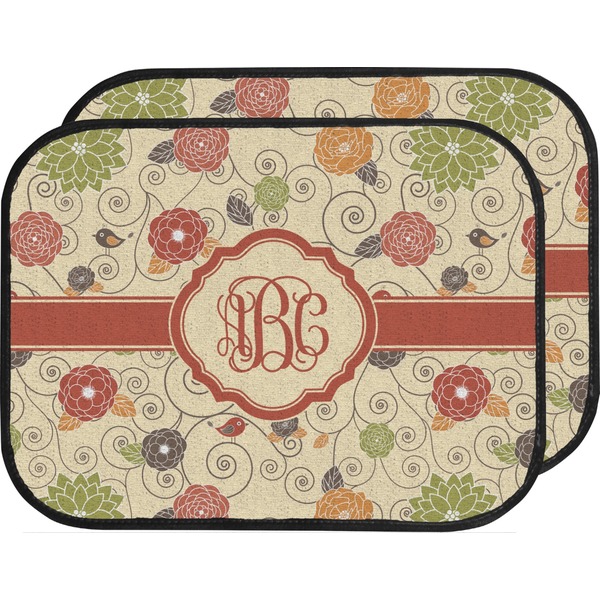 Fall Flowers Custom Car Floor Mats (Back Seat)