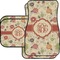 Fall Flowers Car Floor Mats Set - 2 Front & 2 Back (Personalized)