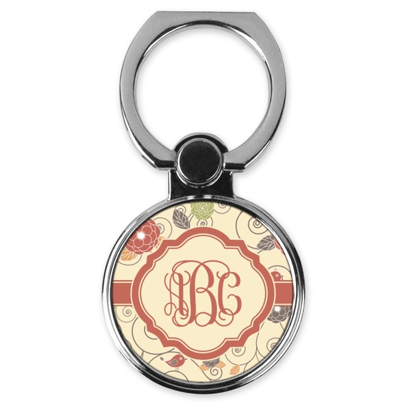 Custom Fall Flowers Cell Phone Ring Stand & Holder (Personalized)