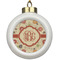 Fall Flowers Ceramic Ball Ornament (Personalized)