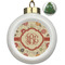 Fall Flowers Ceramic Ball Ornament - Christmas Tree (Personalized)