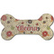 Fall Flowers Ceramic Dog Ornament - Front w/ Monogram