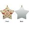 Fall Flowers Ceramic Flat Ornament - Star Front & Back (APPROVAL)