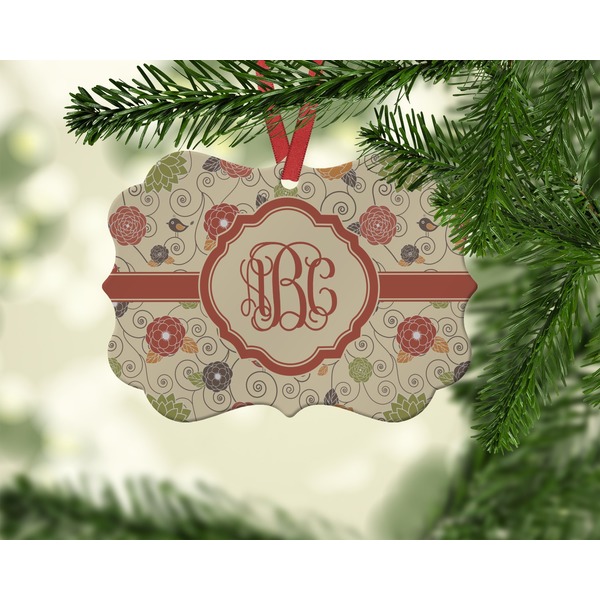 Fall Flowers Christmas Ornament (On Tree)