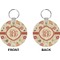 Fall Flowers Circle Keychain (Front + Back)