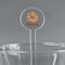 Fall Flowers 7" Round Plastic Stir Sticks - Clear (Personalized)