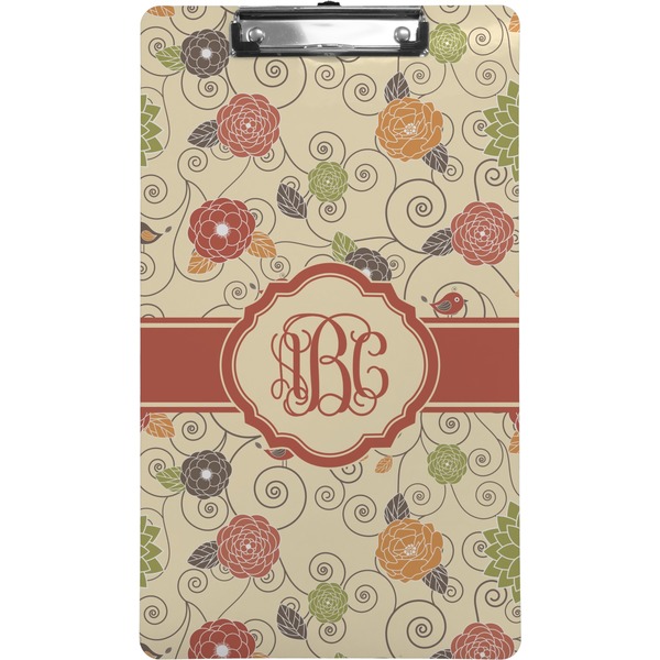 Custom Fall Flowers Clipboard (Legal Size) (Personalized)