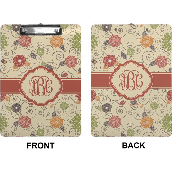 Fall Flowers Clipboard (Letter) (Front + Back)