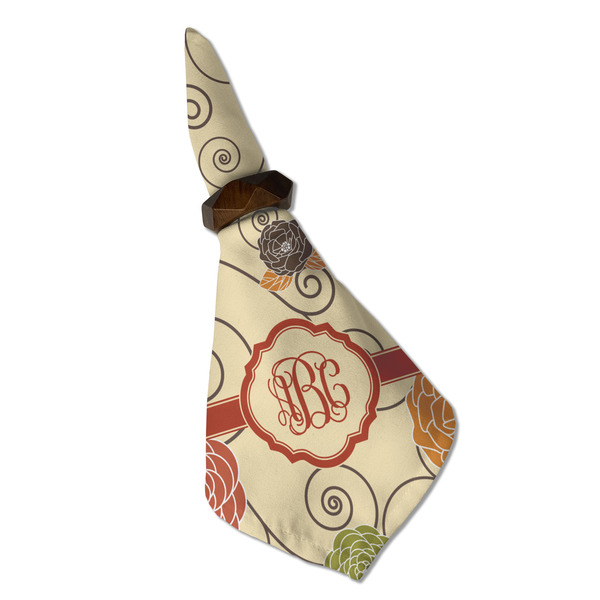 Fall Flowers Cloth Napkins - Personalized Dinner (Folded in Ring) (MAIN)