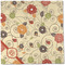 Fall Flowers Cloth Napkins - Personalized Dinner (Full Open)