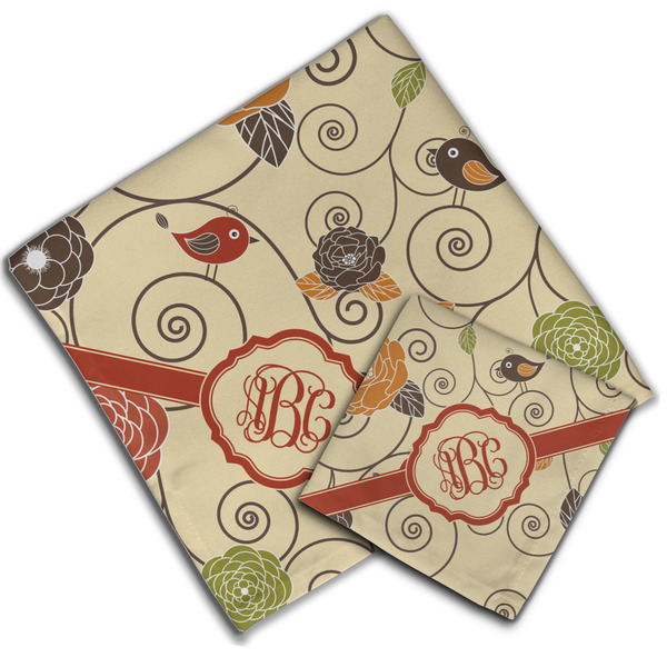 Fall Flowers Cloth Napkins - Personalized Lunch & Dinner (PARENT MAIN)