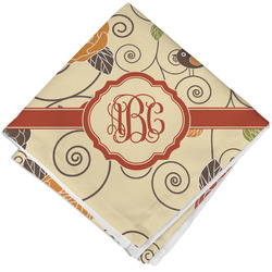 Fall Flowers Cloth Napkin w/ Monogram