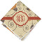 Fall Flowers Cloth Napkins - Personalized Lunch (Folded Four Corners)