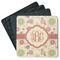 Fall Flowers Square Rubber Backed Coasters - Set of 4 (Personalized)