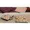 Fall Flowers Coaster Rubber Back - On Coffee Table