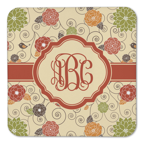 Fall Flowers Coaster Set - FRONT (one)