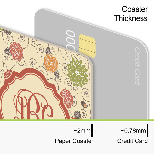 Fall Flowers Coaster Thickness