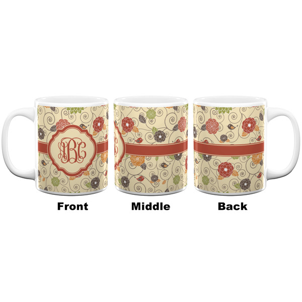 Fall Flowers Coffee Mug - 11 oz - White APPROVAL