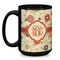 Fall Flowers Coffee Mug - 15 oz - Black