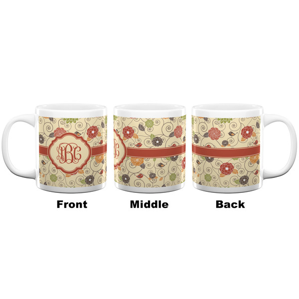 Fall Flowers Coffee Mug - 20 oz - White APPROVAL