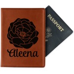 Fall Flowers Passport Holder - Faux Leather - Single Sided (Personalized)