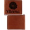 Fall Flowers Cognac Leatherette Bifold Wallets - Front and Back Single Sided - Apvl