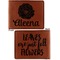 Fall Flowers Cognac Leatherette Bifold Wallets - Front and Back